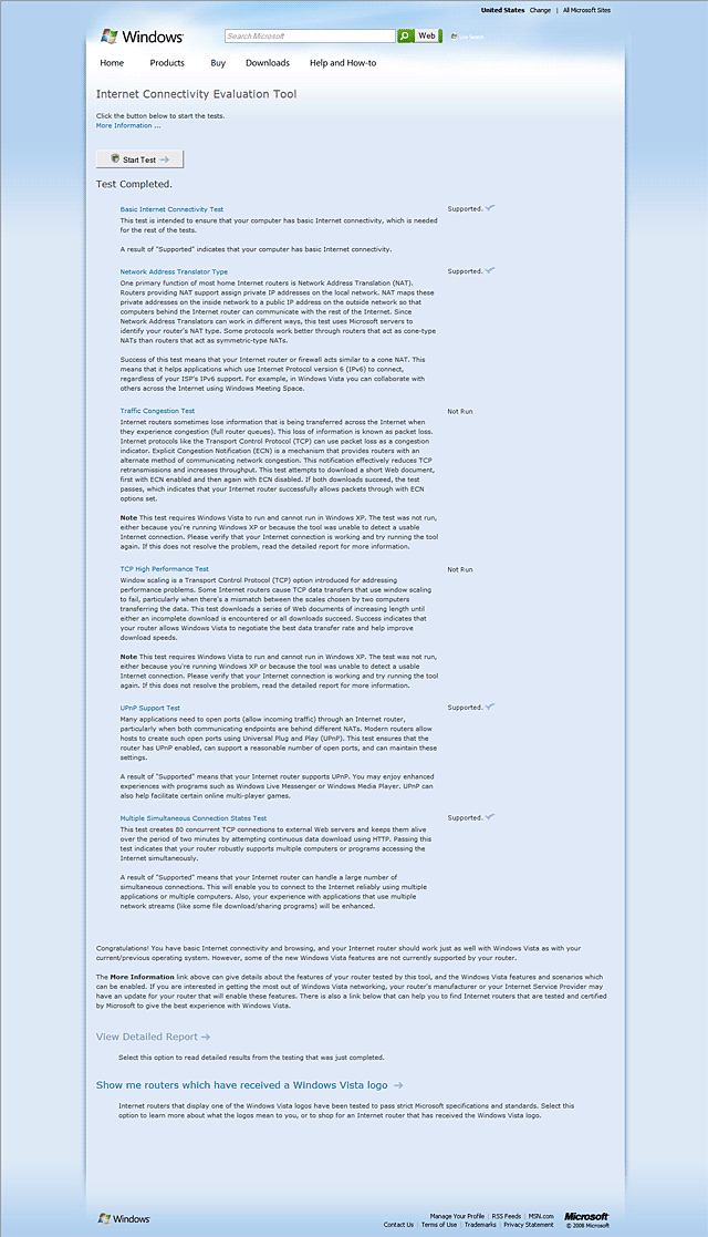 Windows Gateway Diagnostic