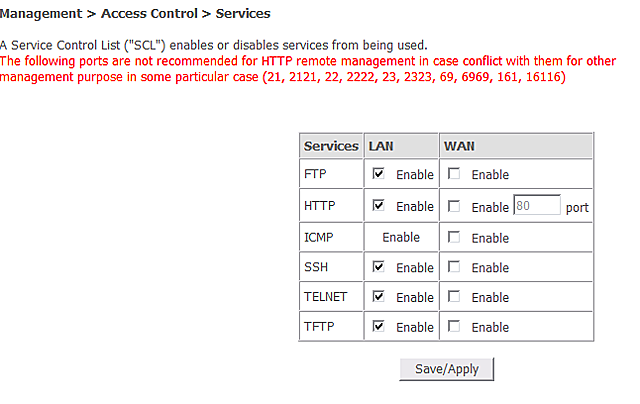 3G9WT web interface