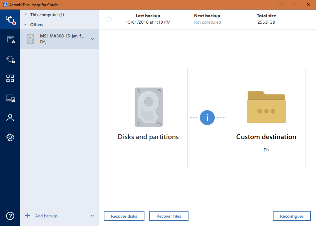 Acronis True Image 2017 for Crucial OEM edition