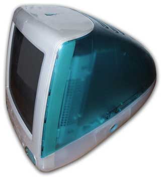 1998 Apple iMac G3 - The Ethernet Port is located behind the port door. Photo courtesy of Wikipedia