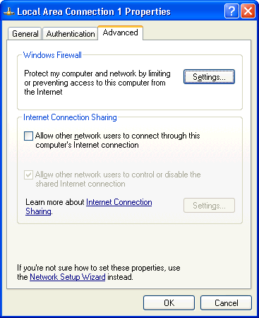 Windows XP ICS Setup -Sharing an Internet Connection between two LAN Adapters