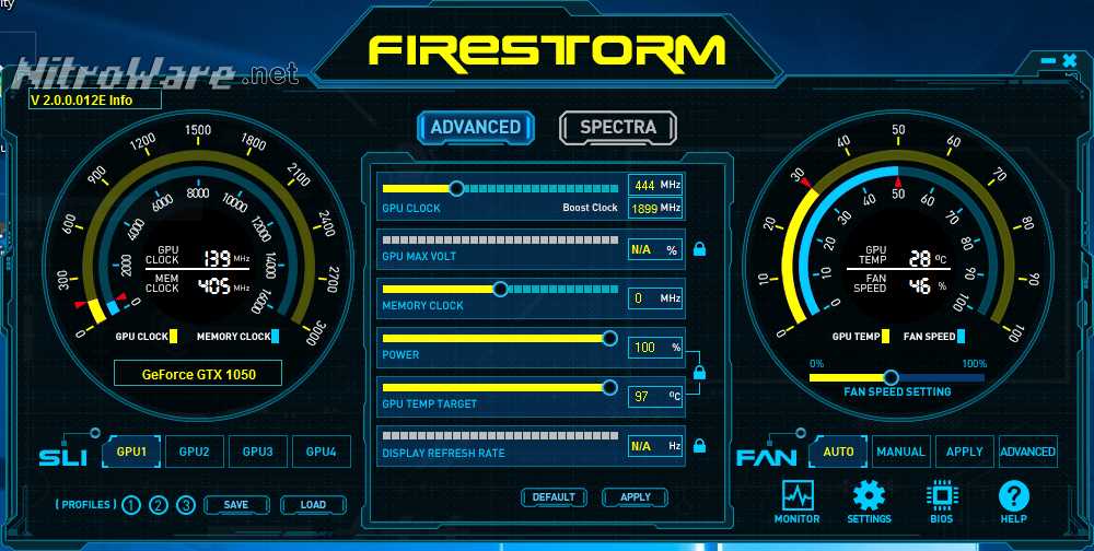 GTX 1050 overclock ZOTAC Firestorm