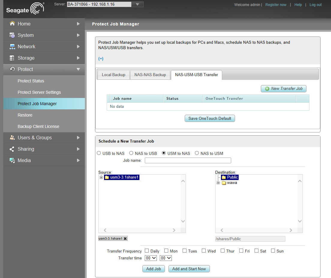 Seagate Business NAS Backup benchmark