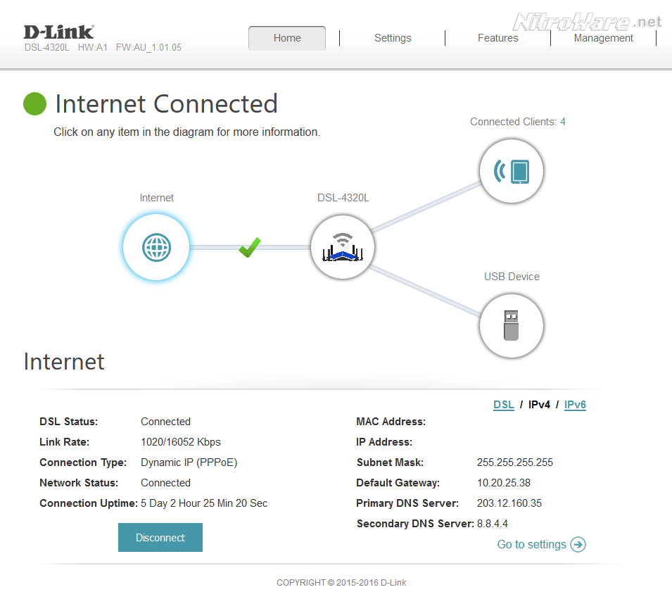 dlink router ui